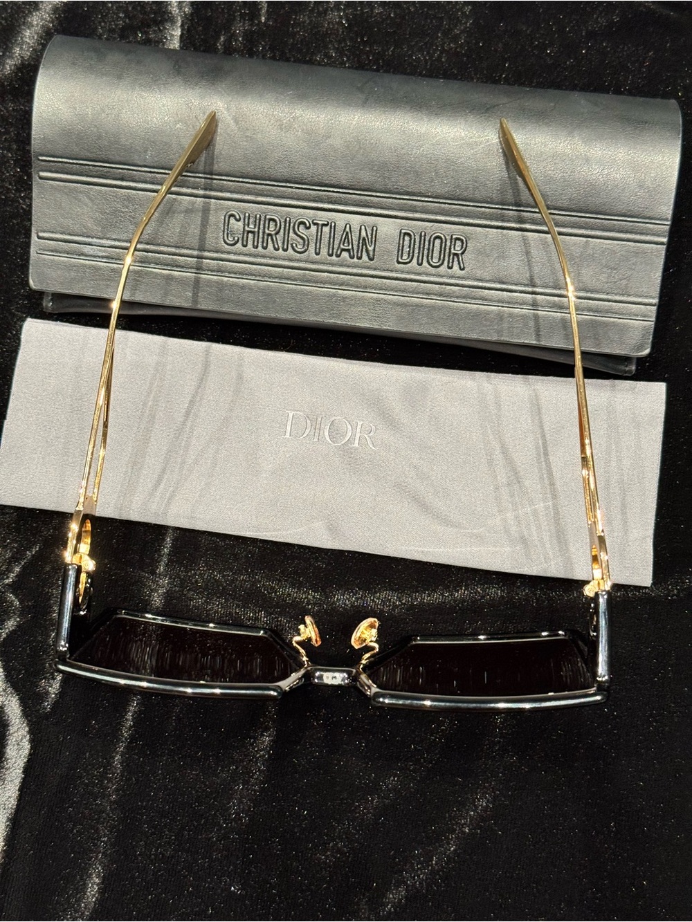 DIOR SUNGLASSES Black Oversized Square Sunglasses - Picture 5 of 10